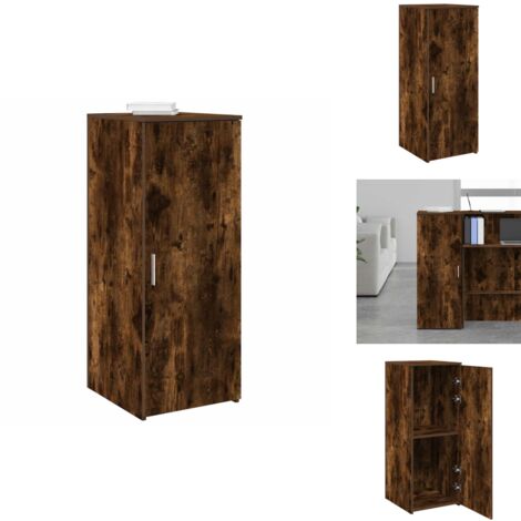 Armoire de rangement chêne fumé 40x45x103,5cm bois d'ingénierie - Armoire De Rangement - Armoires De Rangement - Armoire - Armoire De Buffet