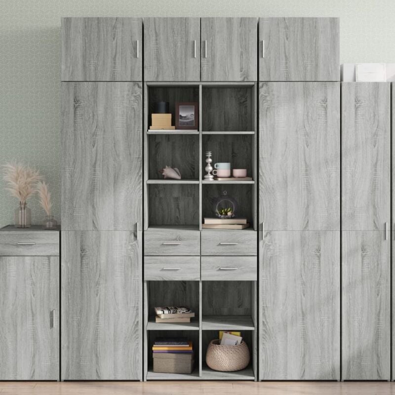 Vidaxl - Armoire de rangement sonoma gris 70x42,5x225 cm