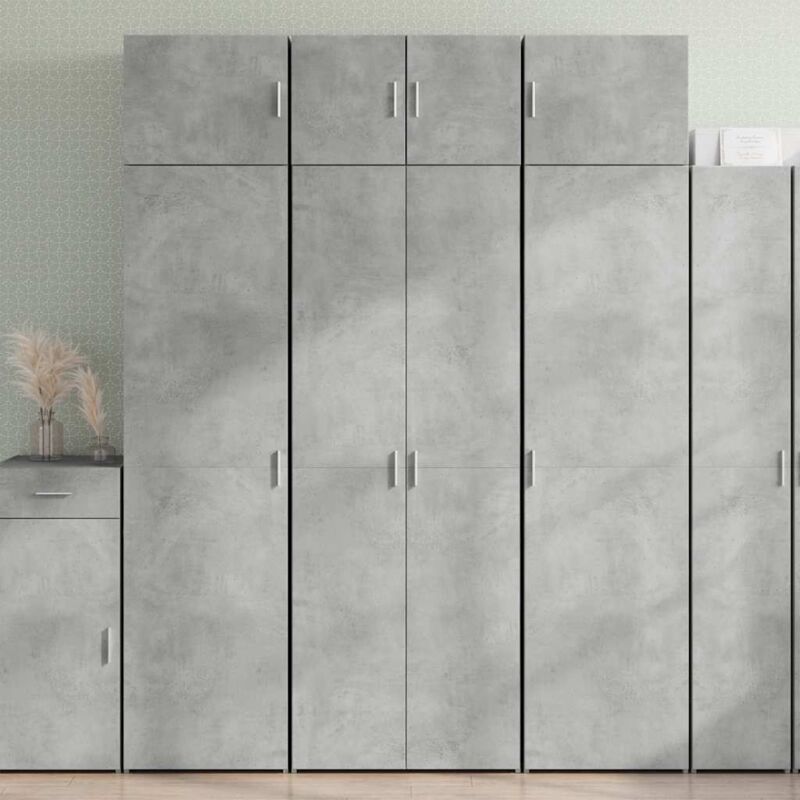 Vidaxl - Armoire de rangement gris béton 70x42,5x225cm bois d'ingénierie