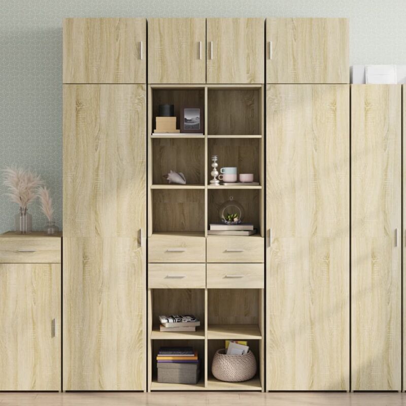 vidaXL Armoire de rangement chêne sonoma 70x42,5x225 cm