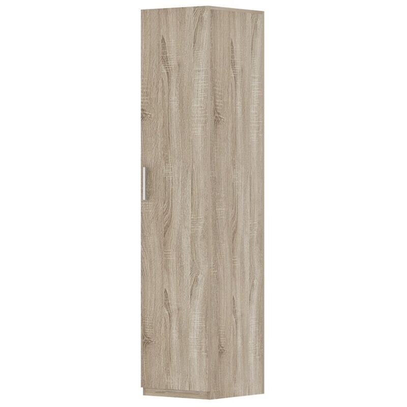 Meublorama - Armoire de rangement, collection tom, 1 porte chêne sonoma