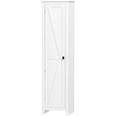 Armoire de rangement cuisine blanc 170 cm avec étagères ajustables
