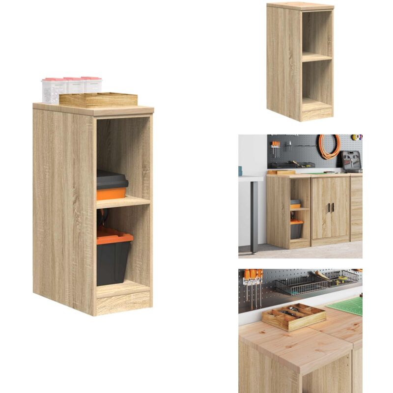 Vidaxl - Armoire de rangement de garage chêne sonoma 30x51x85cm bois pin - Armoire De Rangement De Garage - Armoires De Rangement De Garage - Armoire