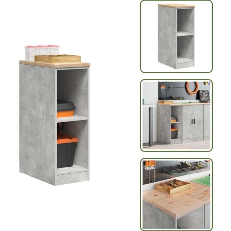 Armoire de rangement de garage gris béton 30x51x85 cm bois pin - Armoire De Rangement De Garage - Armoires De Rangement De Garage - Armoire - Armoire De Garage