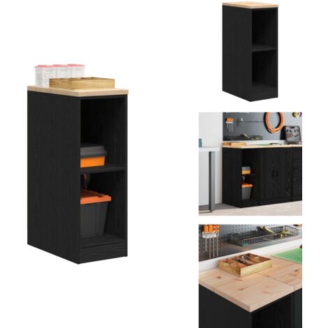 Armoire de rangement de garage noir 30x51x85 cm bois de pin - Armoire De Rangement De Garage - Armoires De Rangement De Garage - Armoire - Armoire De Garage