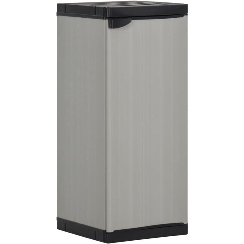 Maison Chic - Armoire de rangement de jardin Armoire de chambre 1 étagère Gris/noir 35x40x85 cm 85613