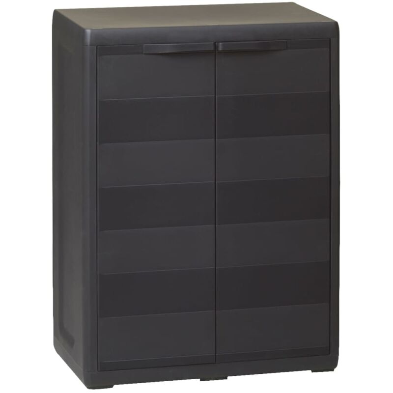 Armoire de rangement de jardin avec 1 étagère Noir