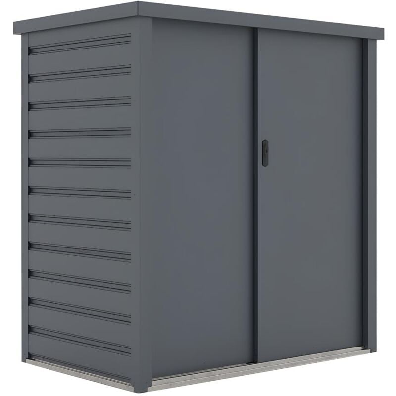 Vente-unique - Armoire de rangement de jardin en métal acier galvanisé gris 1,31 m3 125x80x131 cm reivax