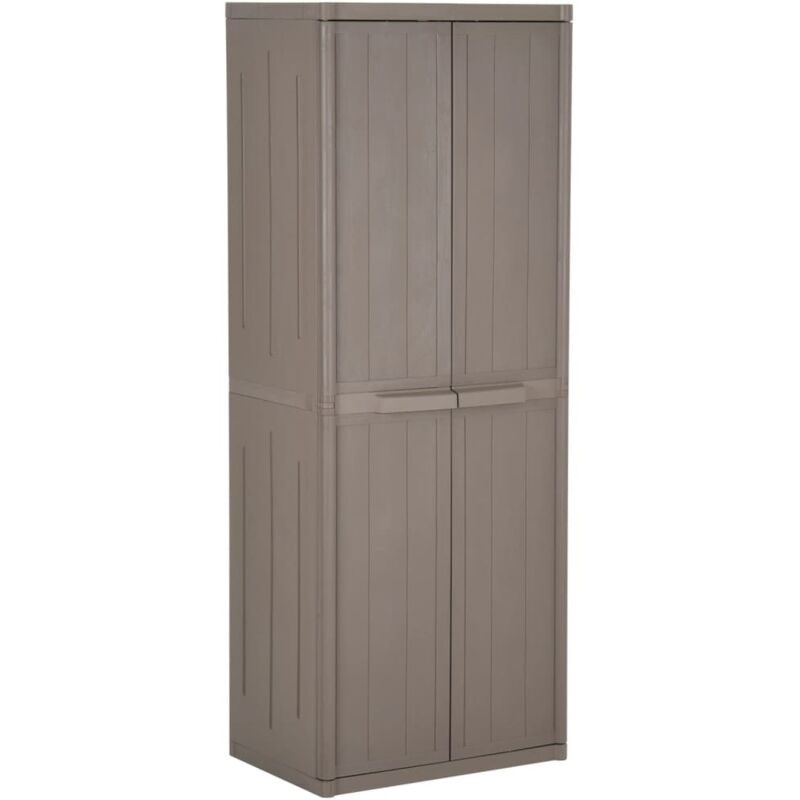 Garde-robe extérieur brun 65x45x172 cm garage intérieur