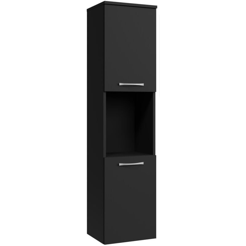 Colonne de salle de bain Montreal Badplaats 131 cm Noir mat