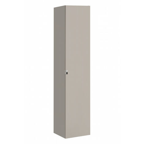 Armoire de rangement de salle de bain en bois - Taupe - H 160 x L 35 x P 33 cm - Rosario Taupe - Livraison gratuite