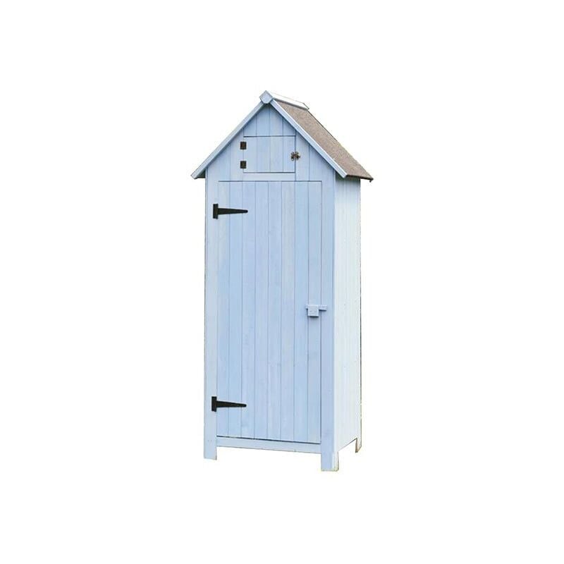 Foresta - Armoire de rangement en bois bleue ou blanche - 0,28 m², Couleur Blanc