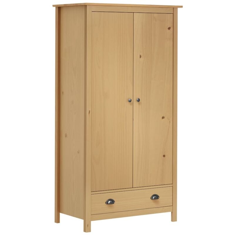 Maison Chic - Armoire de rangement Garde-robe Armoire de chambre à 2 portes Hill Range 89x50x170 cm Pin solide 23568