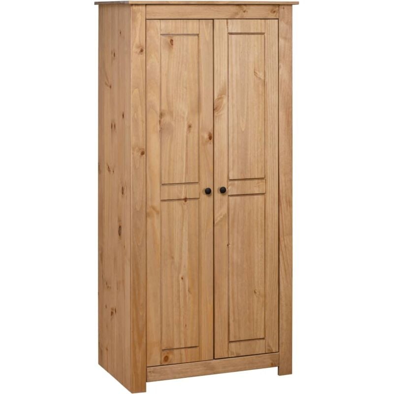 Armoire de rangement Garde-robe Armoire de chambre 80x50x171,5 cm Pin massif Assortiment Panama 44441