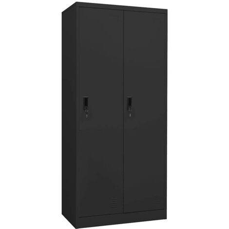 Armoire de rangement Garde-robe  Armoire de chambre Anthracite 80x50x180 cm Acier 77999