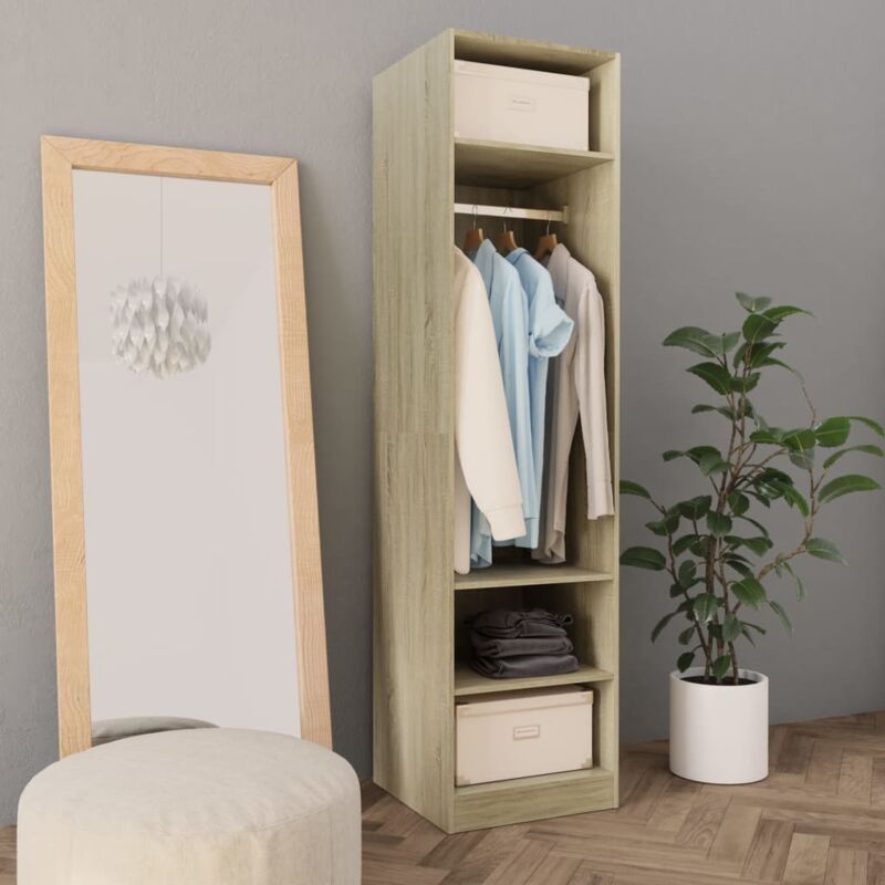 Maisonchic - Armoire Penderie, Porte-Vêtements, Garde-robe chêne sonoma 50 x 50 x 200 cm aggloméré pewv38825 design in