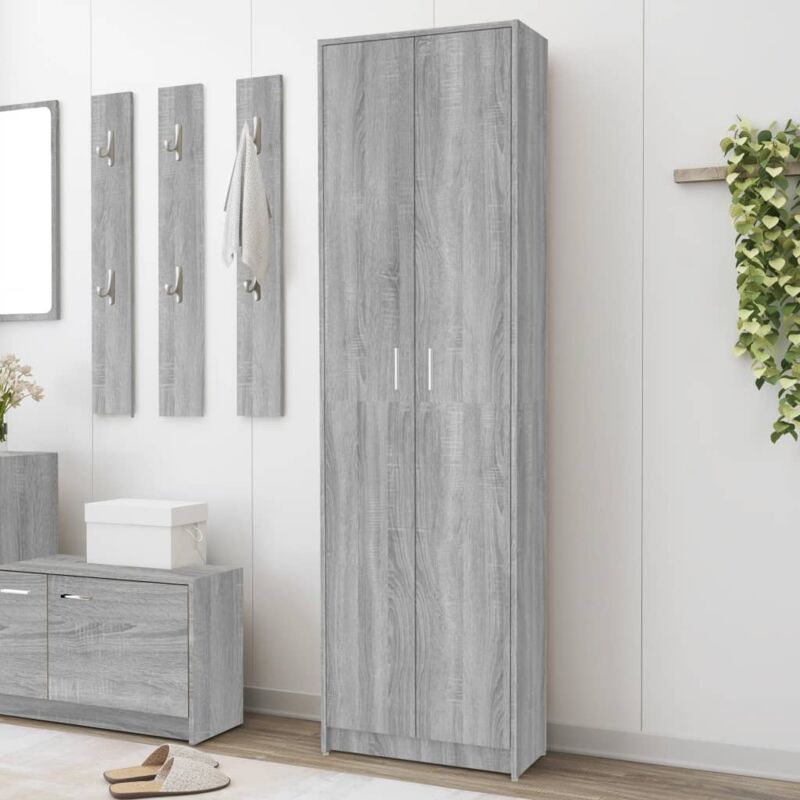 Armoire Penderie, Porte-Vêtements, Garde-robependerie couloir sonoma gris 55x25x189 cm bois d'ingénierie pewv87450 DESIGN IN