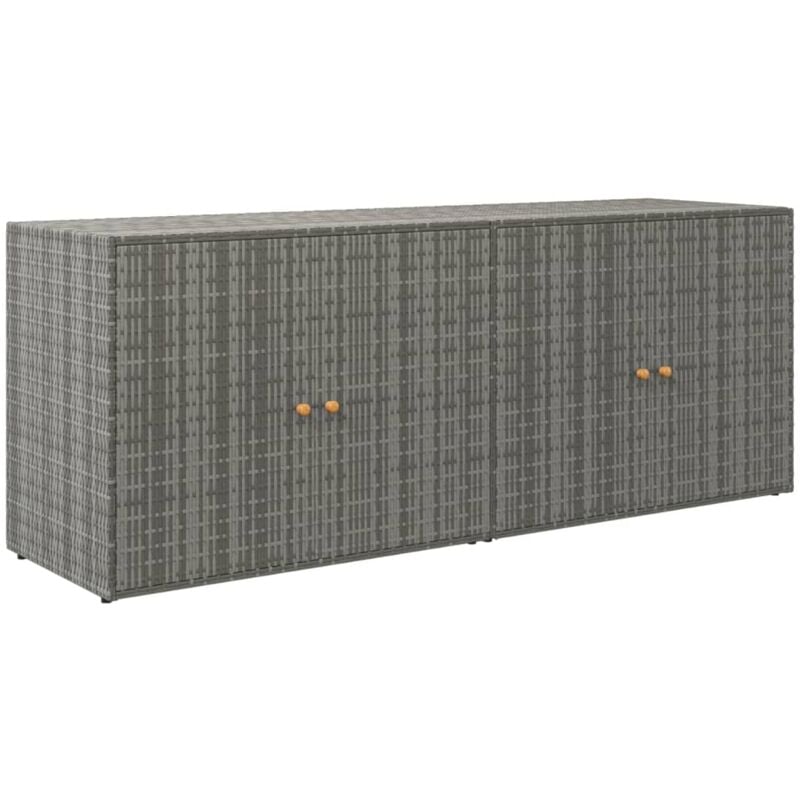 Vidaxl - Armoire de rangement jardin Gris 198x55,5x80 cm Résine tressée