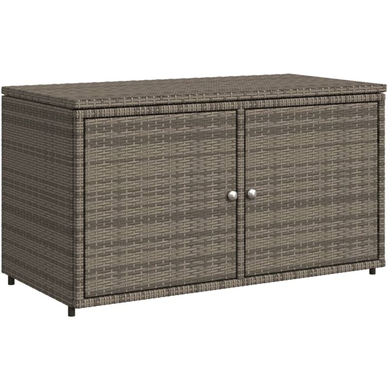 Vidaxl - Armoire de rangement jardin gris 110x55x60,5 cm résine tressée
