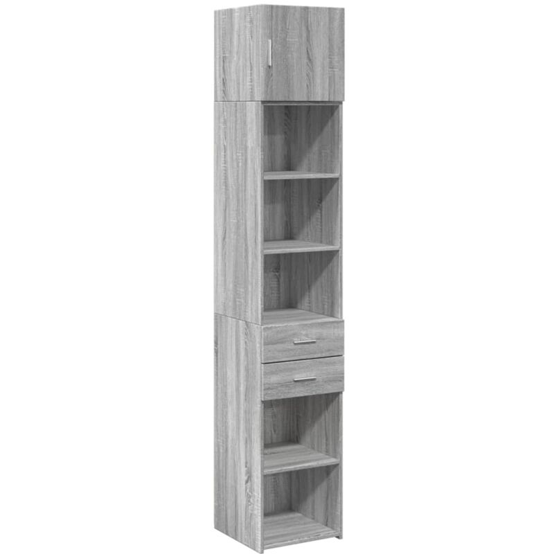 Vidaxl - Armoire de rangement mince sonoma gris 40x42,5x225 cm