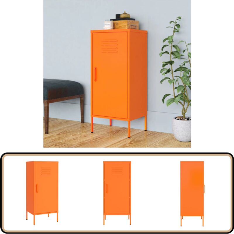 Vidaxl - Armoire de rangement Orange 42,5x35x101,5 cm Acier - Meuble De Rangement - Armoire De Rangement - Armoire Métallique - Rangement Salle De