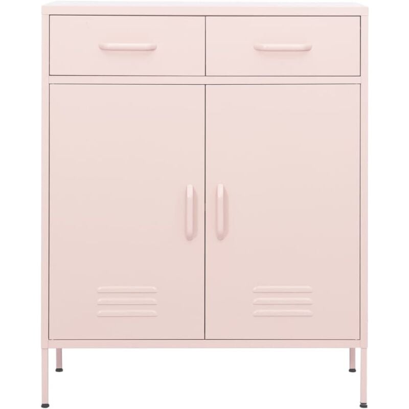 Vidaxl - Armoire de rangement Rose 80x35x101,5 cm Acier