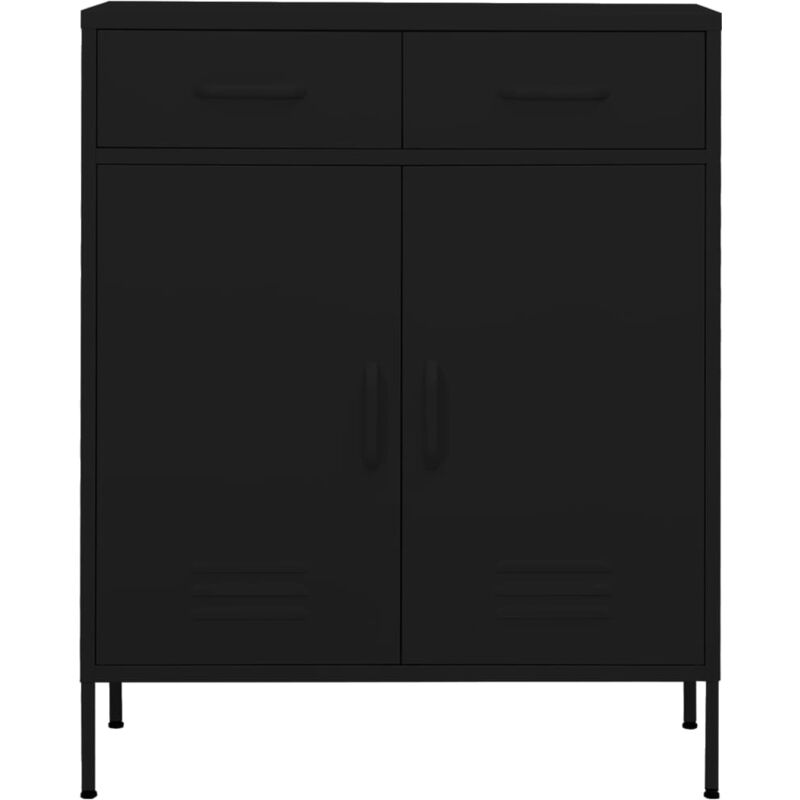 Vidaxl - Armoire de rangement Noir 80x35x101,5 cm Acier