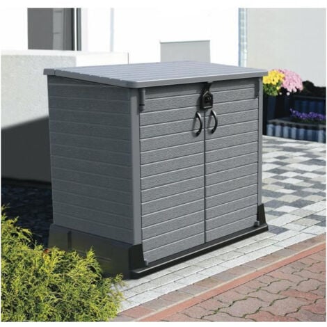 Armoire de rangement ou Cache Poubelle pour 2 poubelles StoreAway DURAMAX - 850 L - Gris