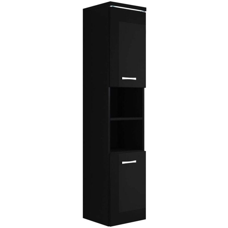 Colonne de salle de bain Paso 160 cm Badplaats Noir brillant