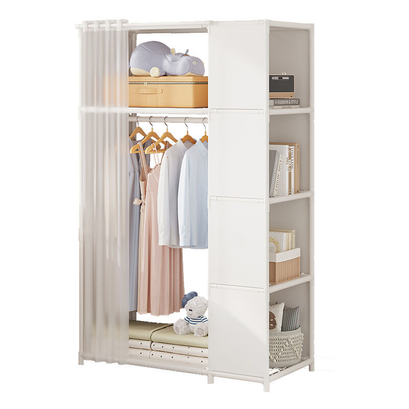 Freosen - Armoire de Rangement Penderie Tissu Armoire Chambre Portable pour Chambre Garde-Robe 88.5x162.5x44.5m(LxPxH) Blanc