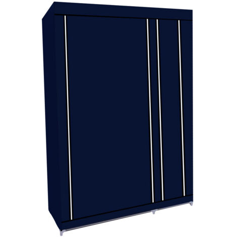 Armoire de rangement portable 110x45x175cm – 6 étagères – Couverture étanche – Structure en acier robuste – Idéal pour vêtements et accessoires – Herzberg