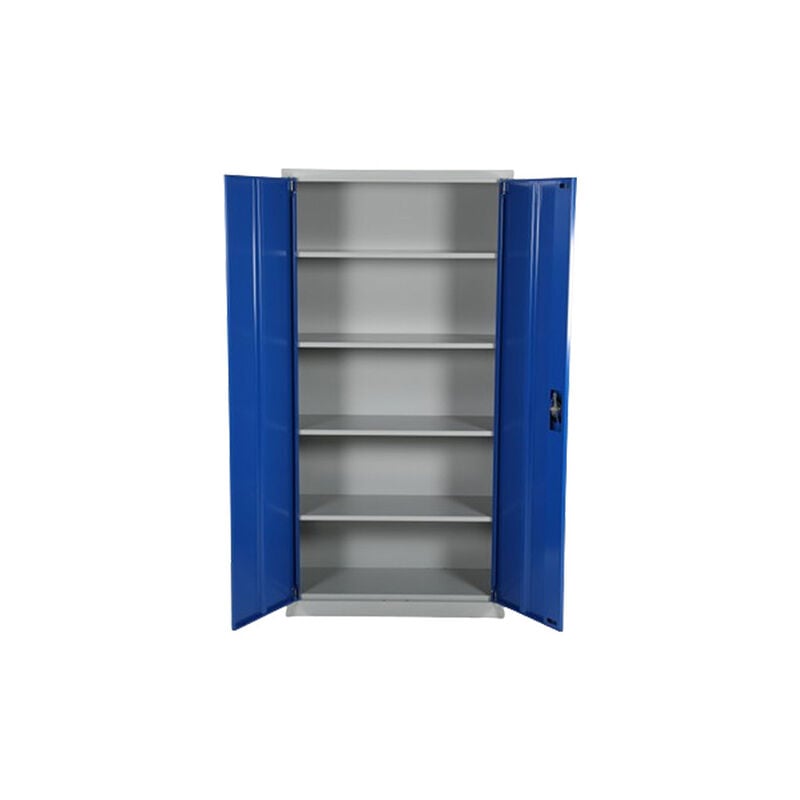 Armoire de rangement pour ateliers et garages - 4 étagères - Bleu - 4010571601