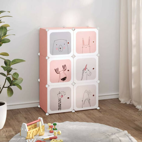 Meuble Maison avec 2 cubes de rangement fille - Home Deco Kids