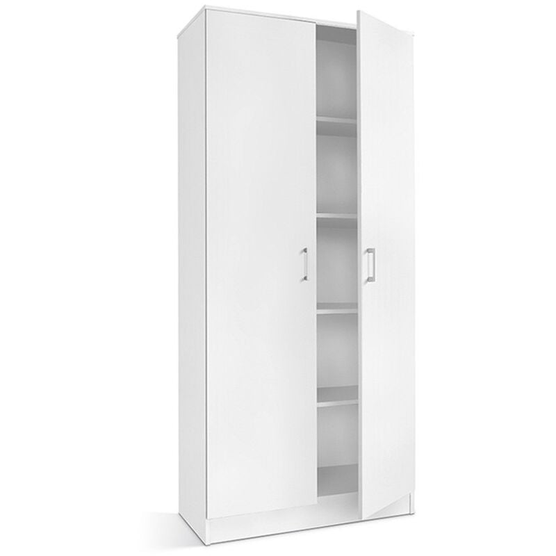 Armoire de rangement REY 80cm, idéal pour votre entrée, votre buanderie ou encore votre salle de bain.