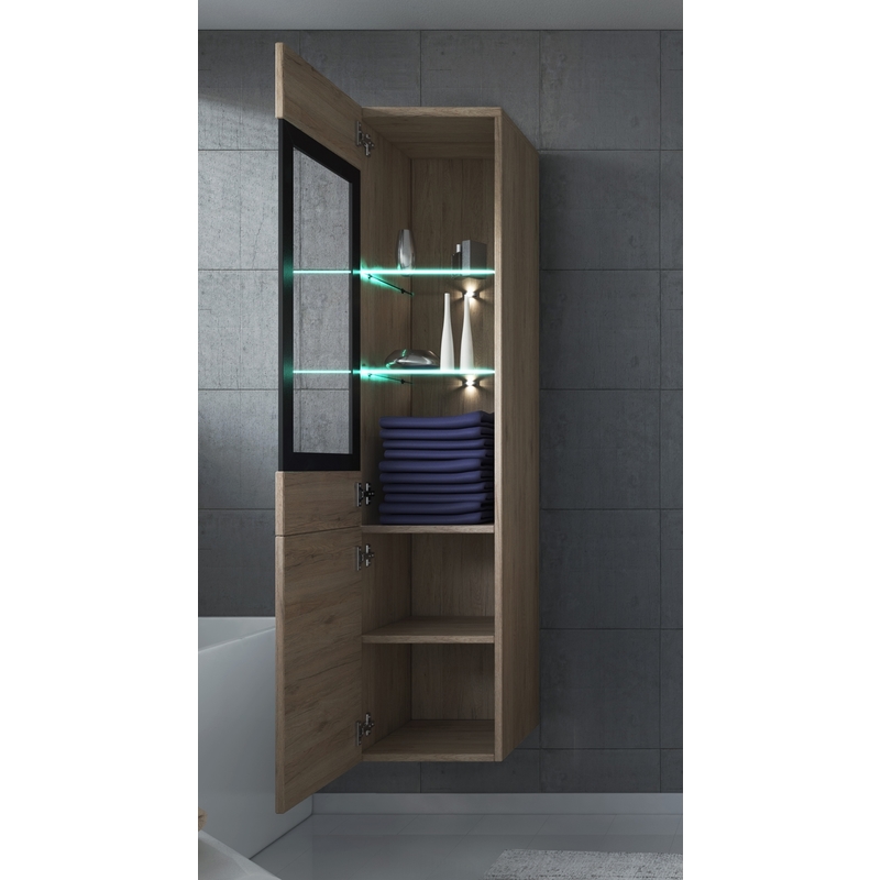 Armoire De Rangement Rio Hauteur 131 Cm San Remo Meuble De Rangement Haut Placard Meuble De Salle De Bain Zkmrriosr