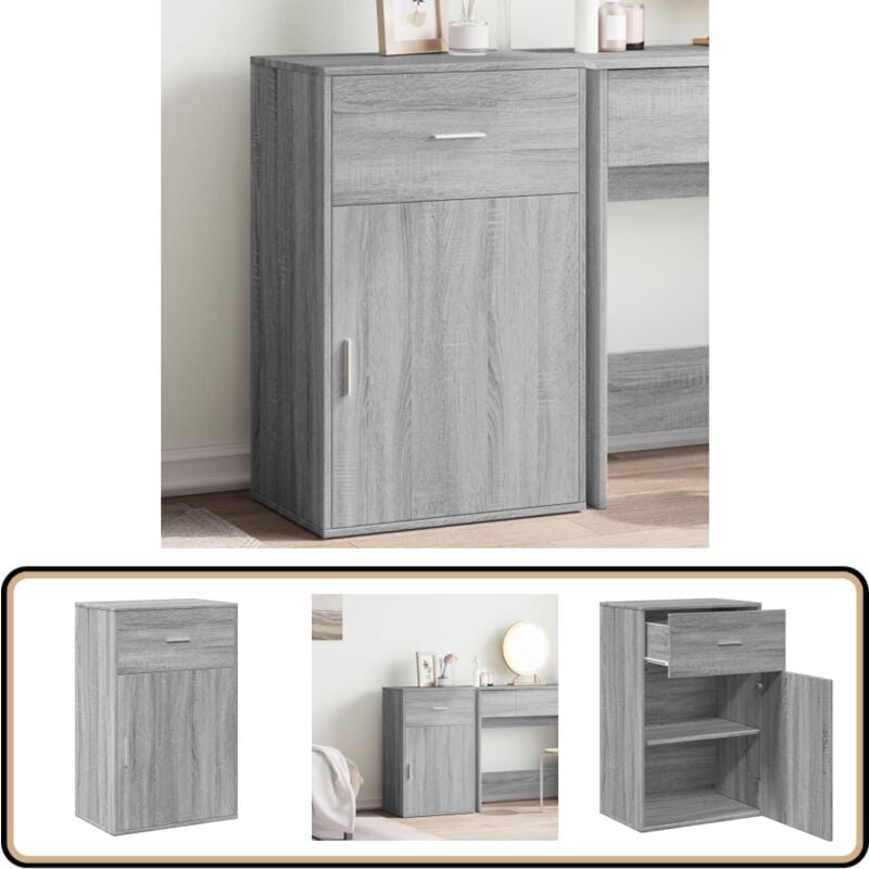 Vidaxl - Armoire de rangement sonoma gris 56,5x39x90 cm bois ingénierie - Meuble De Rangement - Armoire De Rangement - Buffet - Rangement Intérieur