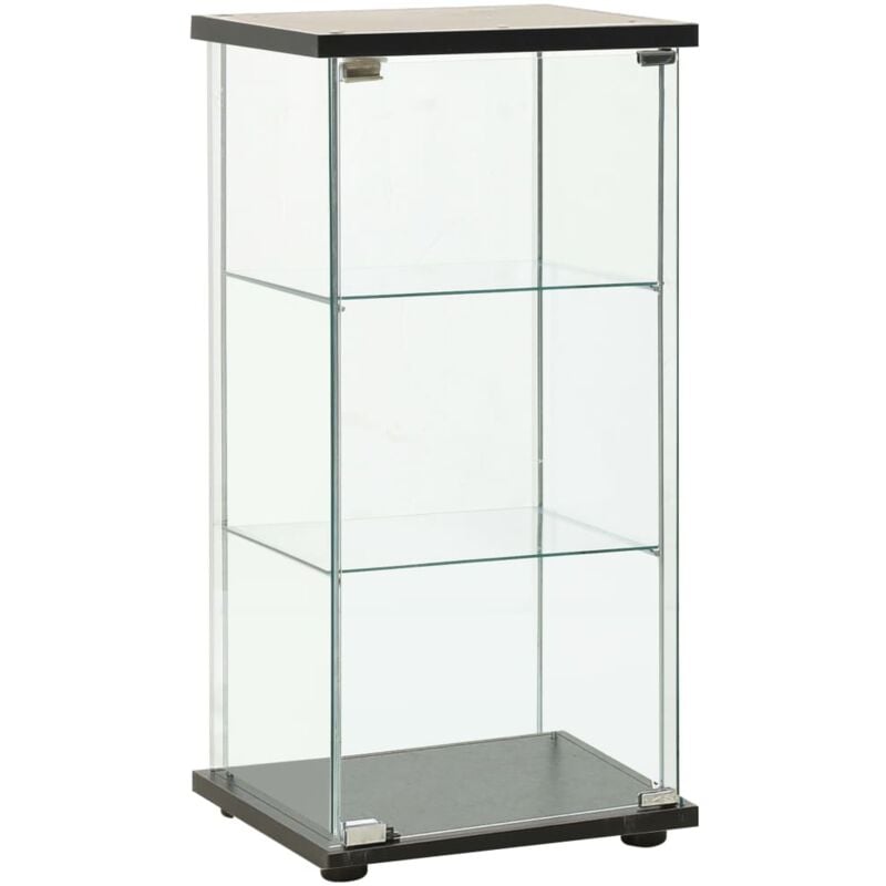 Vidaxl - Armoire de rangement Verre trempé Noir