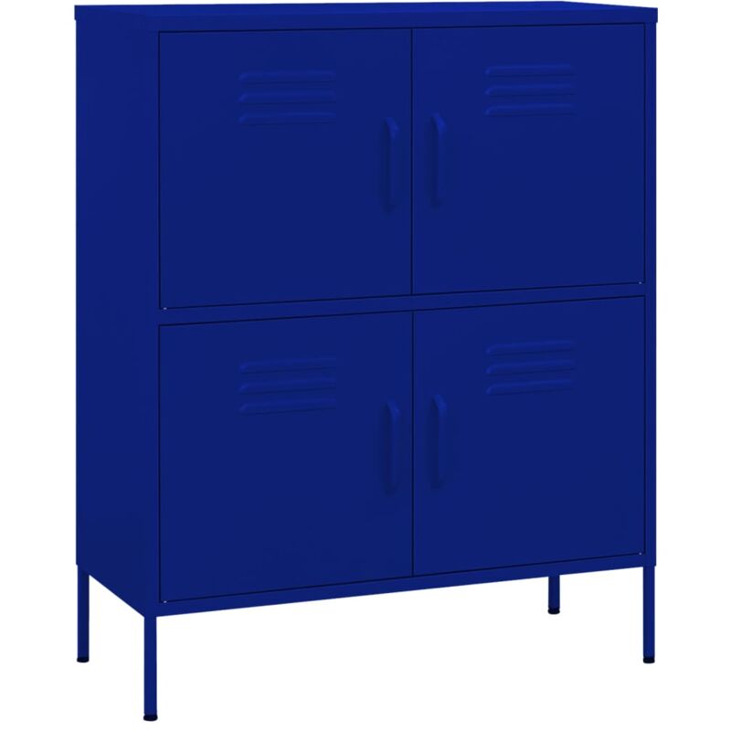 Vidaxl - Armoire de rangement Bleu marine 80x35x101,5 cm Acier