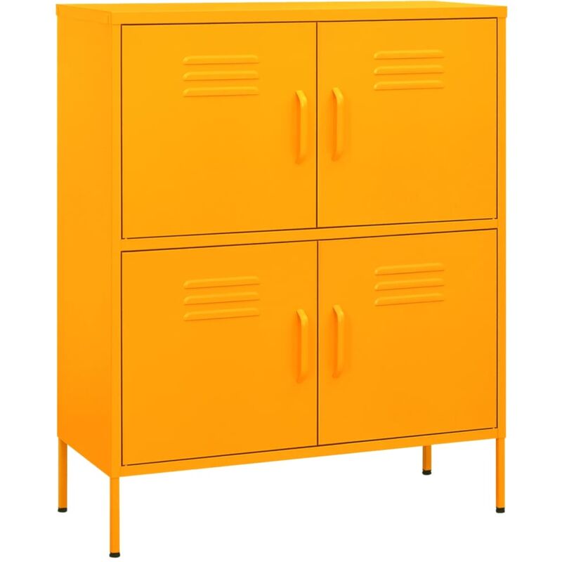 Armoire de rangement Jaune moutarde 80x35x101,5 cm Acier