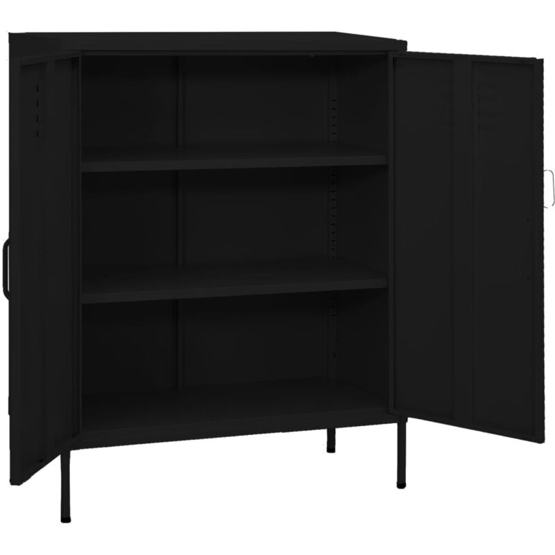 Armoire de rangement Noir 80x35x101,5 cm Acier