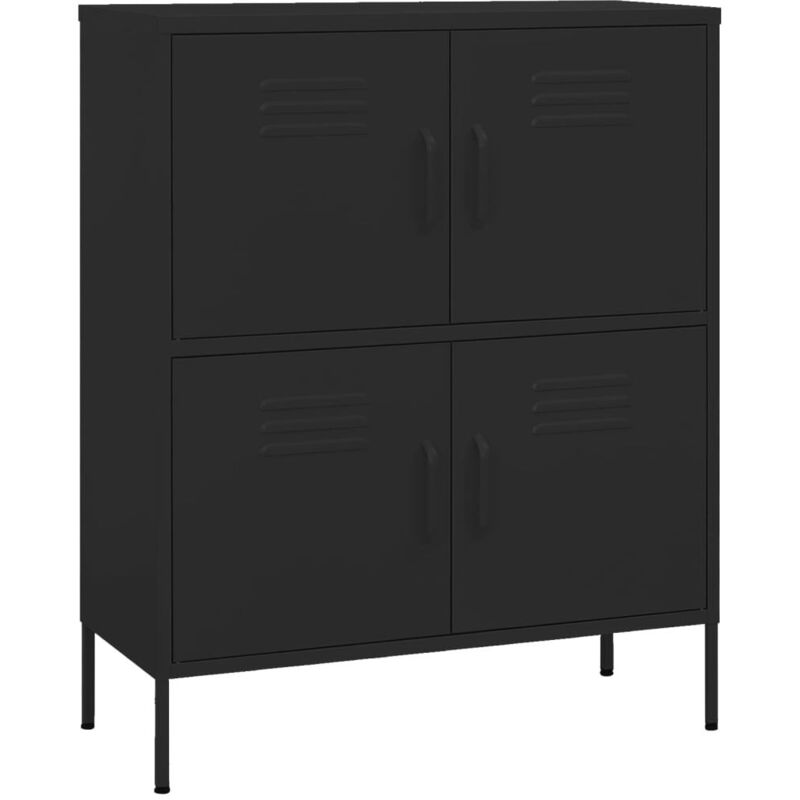 Armoire de rangement Noir 80x35x101,5 cm Acier