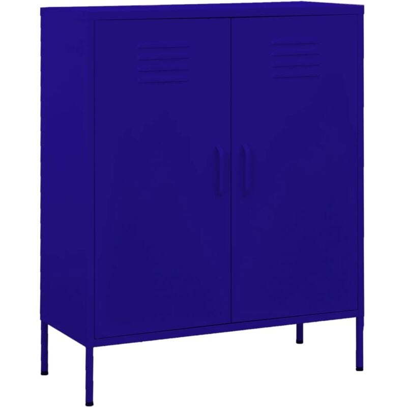 Vidaxl - Armoire de rangement Bleu marine 80x35x101,5 cm Acier