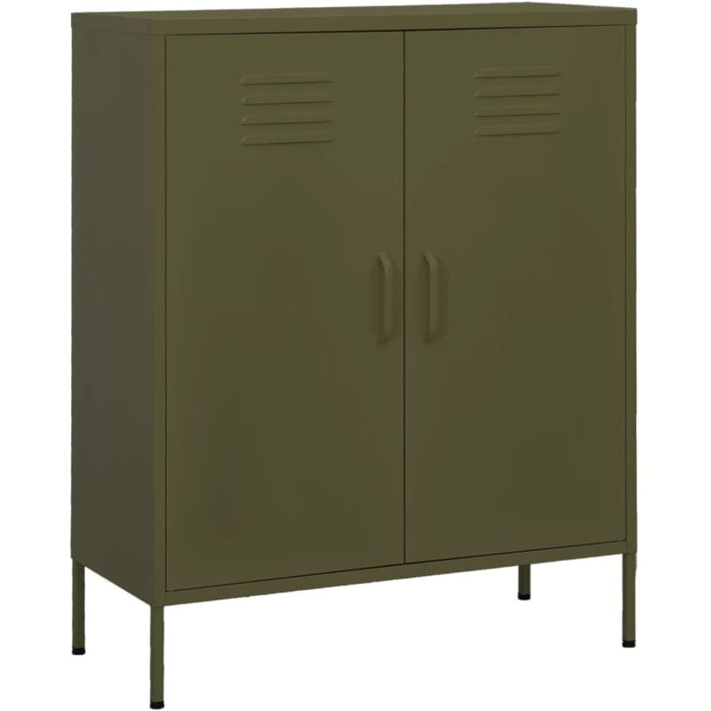 Vidaxl - Armoire de rangement Vert olive 80x35x101,5 cm Acier