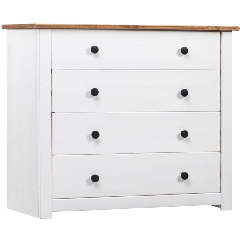 Armoire de rangement,Armoire latérale Blanc 80x40x73 cm Pin Assortiment Panama CFW16495