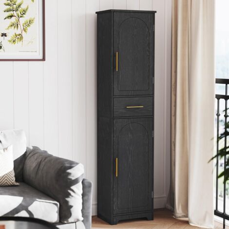 Armoire de Salle, Armoire de Rangement avec 1 Tiroirs et 2 Portes
