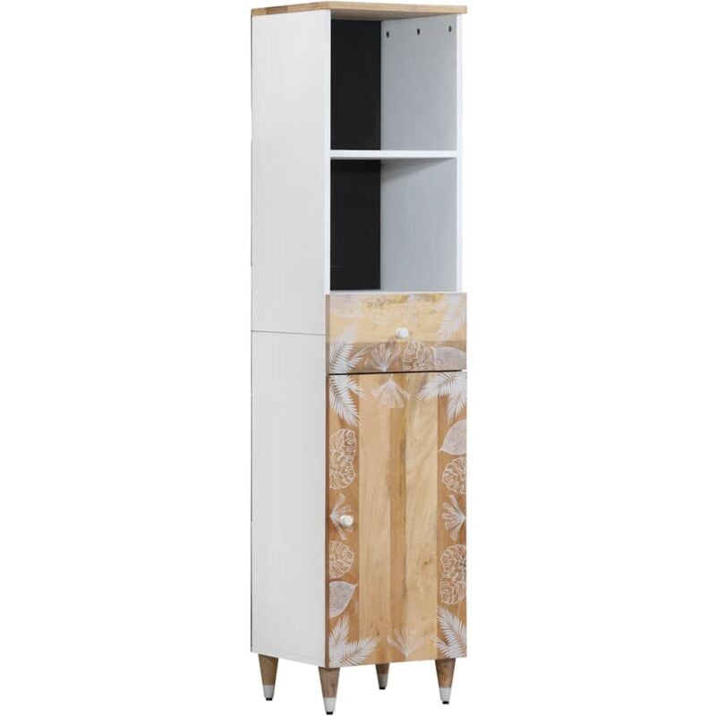 vidaXL Armoire de salle de bain 38x33,5x160 cm bois massif de manguier