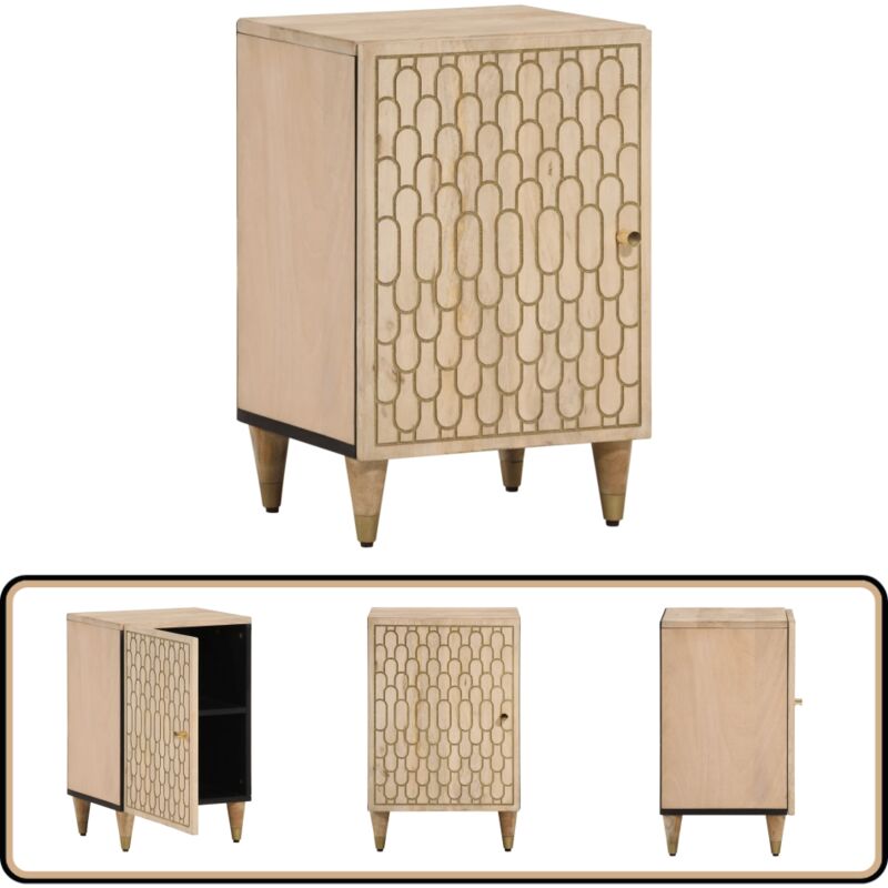 Vidaxl - Armoire de salle de bain 38x33x58 cm bois massif de manguier - Meuble De Salle De Bain - Armoire De Salle De Bain - Rangement Salle De Bain