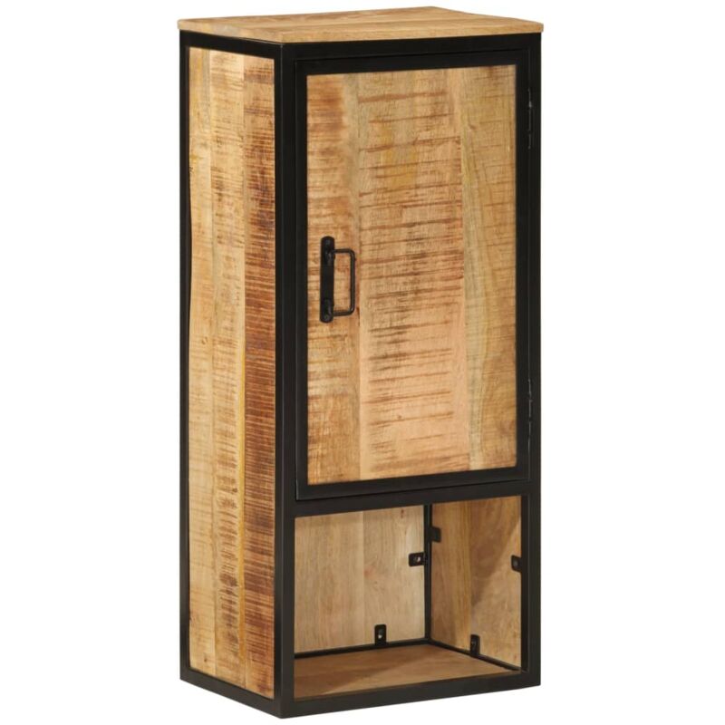 Vidaxl - Armoire de salle de bain 40x27x90cm bois massif manguier et fer
