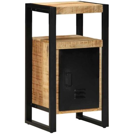 Armoire de salle de bain 40x35x75 cm en bois massif brut de manguier CFW30143