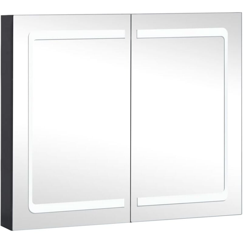 Helloshop26 - Armoire de salle de bain à miroir led 80 x 12,2 x 68 cm
